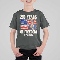 250 Years Of Freedom T Shirt For Kid Patriotic Uncle Sam