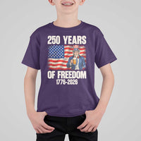 250 Years Of Freedom T Shirt For Kid Patriotic Uncle Sam