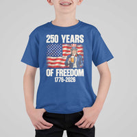 250 Years Of Freedom T Shirt For Kid Patriotic Uncle Sam