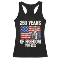 250 Years Of Freedom Racerback Tank Top Patriotic Uncle Sam
