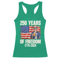 250 Years Of Freedom Racerback Tank Top Patriotic Uncle Sam