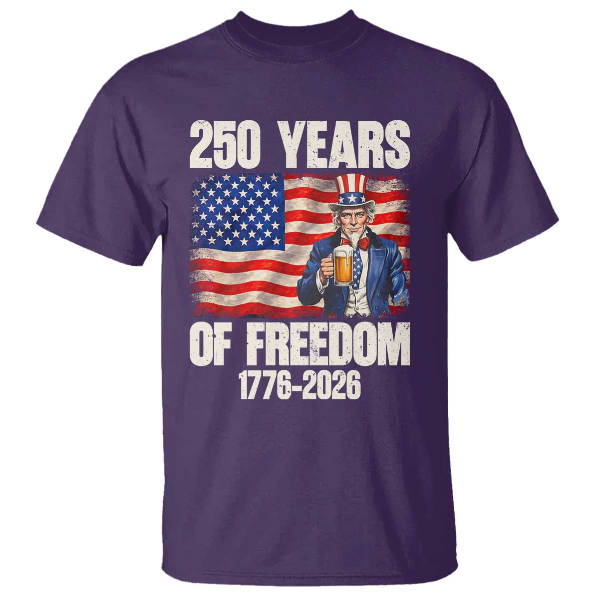 250 Years Of Freedom T Shirt Patriotic Uncle Sam