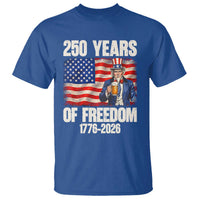 250 Years Of Freedom T Shirt Patriotic Uncle Sam