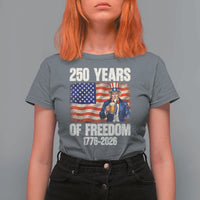250 Years Of Freedom T Shirt For Women Patriotic Uncle Sam