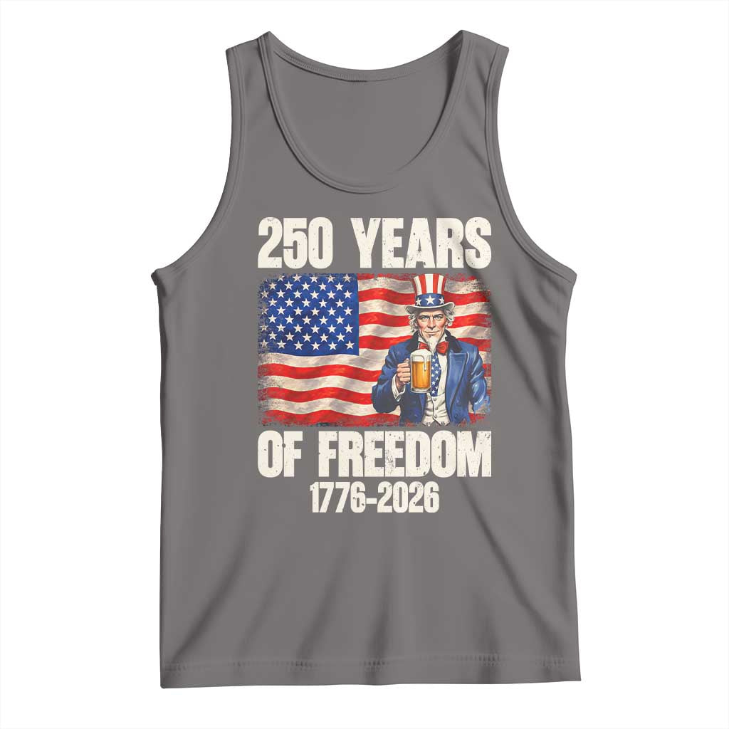 250 Years Of Freedom Tank Top Patriotic Uncle Sam