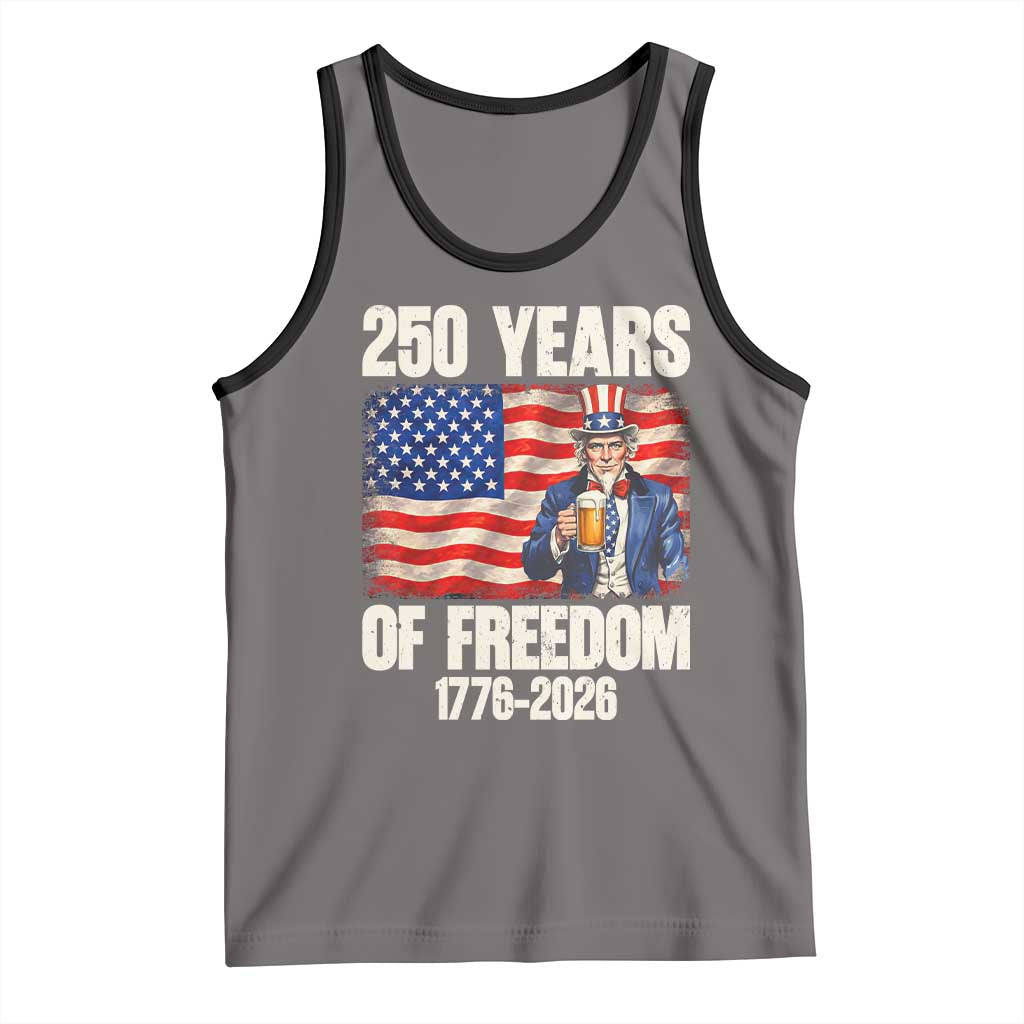 250 Years Of Freedom Tank Top Patriotic Uncle Sam