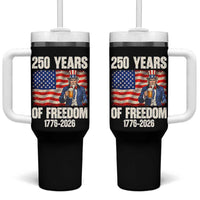 250 Years Of Freedom Tumbler With Handle Patriotic Uncle Sam