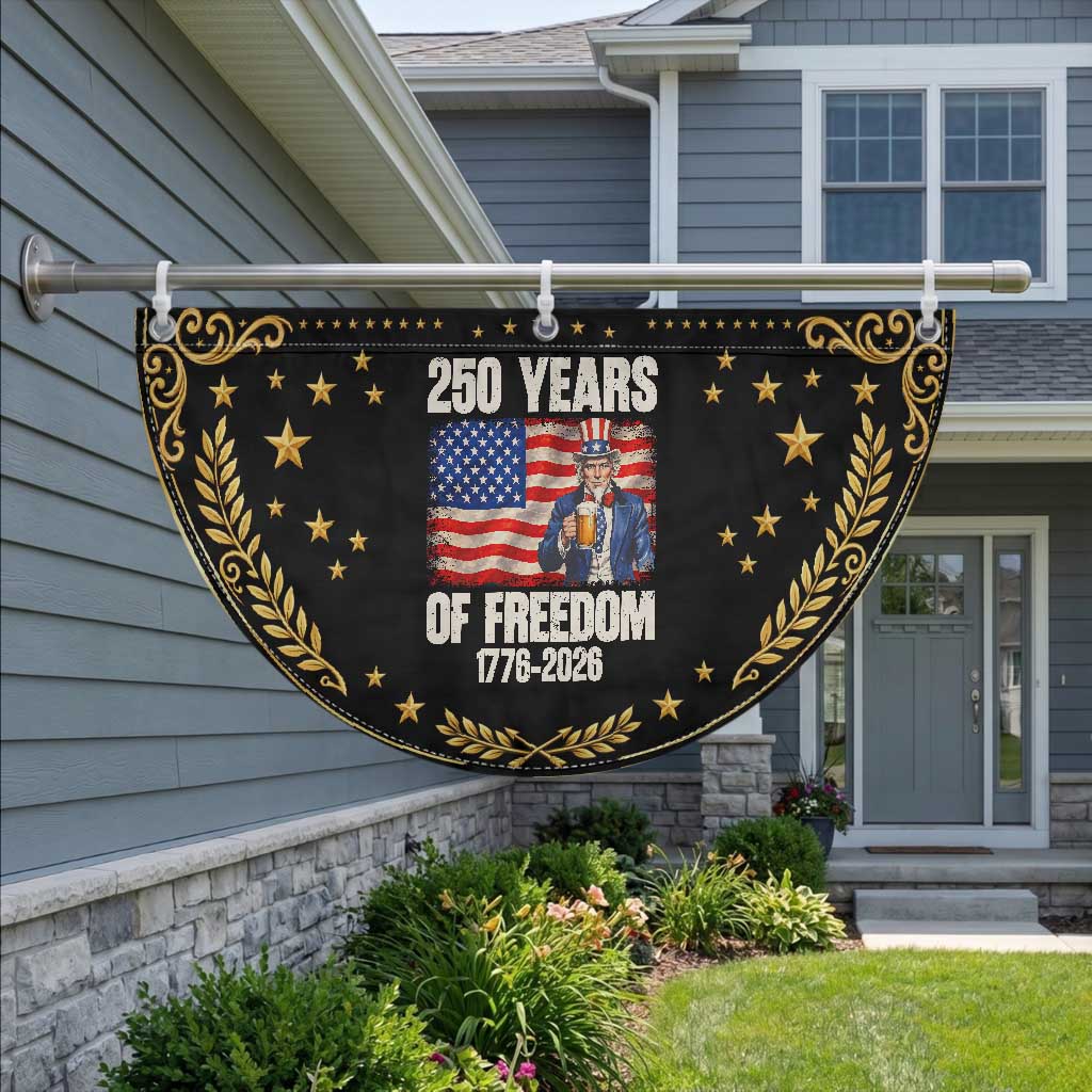 250 Years Of Freedom Patriotic Fan Flag Uncle Sam American