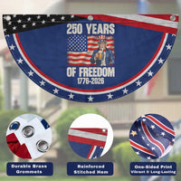 250 Years Of Freedom Patriotic Fan Flag Uncle Sam American