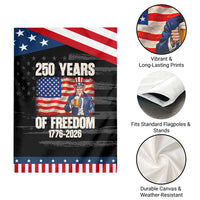 250 Years Of Freedom Garden Flag Patriotic Uncle Sam