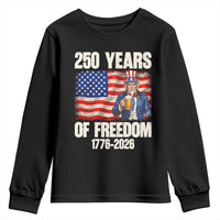 250 Years Of Freedom Youth Sweatshirt Patriotic Uncle Sam