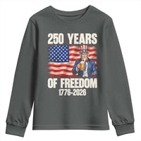 250 Years Of Freedom Youth Sweatshirt Patriotic Uncle Sam