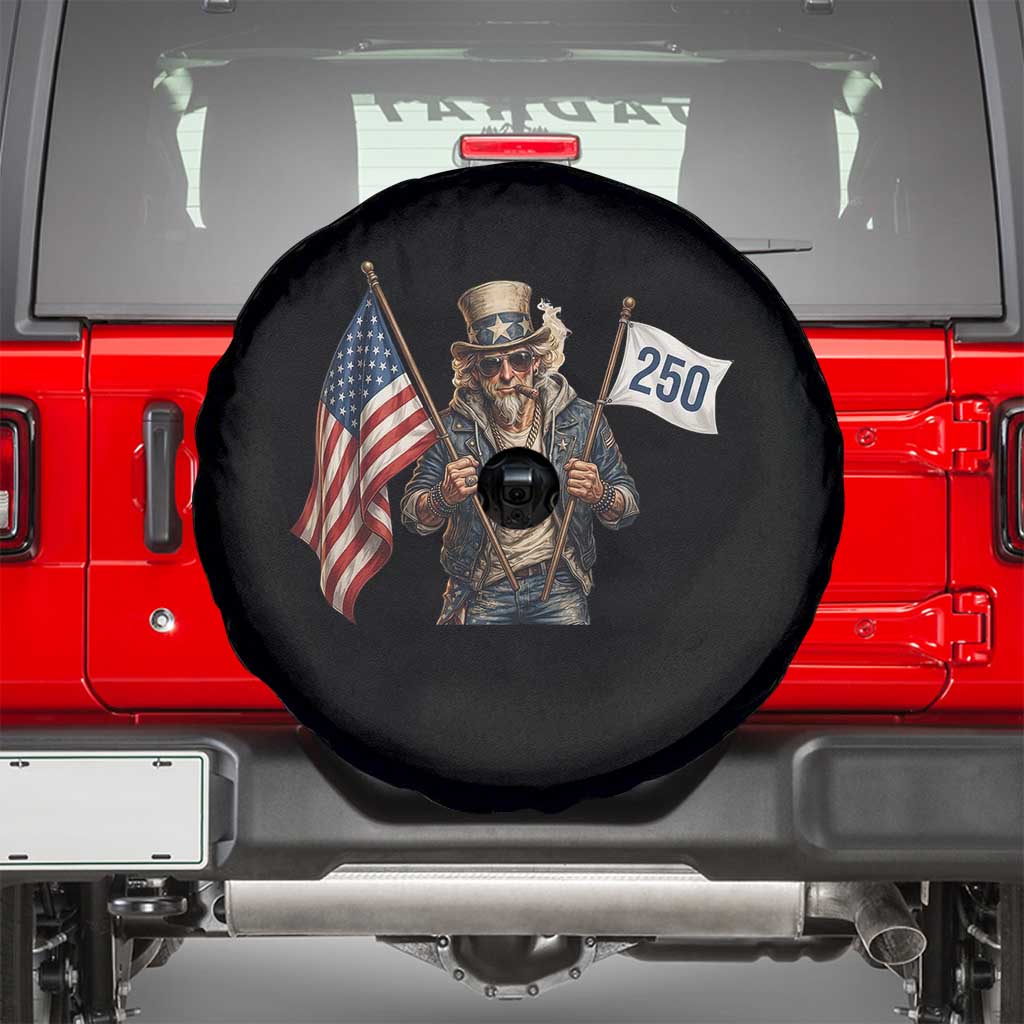 Patriotic Uncle Sam Celebrating 250 Years America Spare Tire Cover