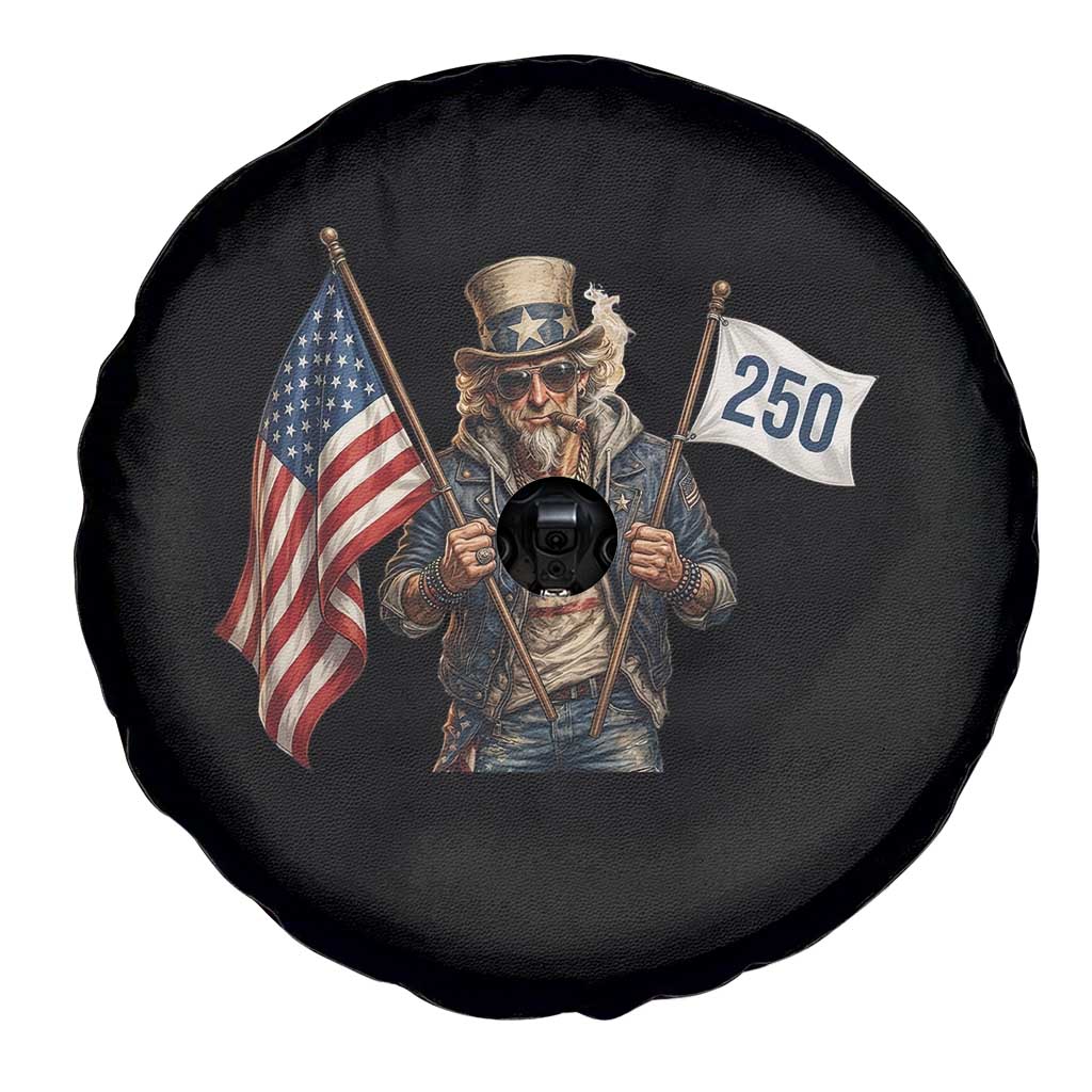 Patriotic Uncle Sam Celebrating 250 Years America Spare Tire Cover
