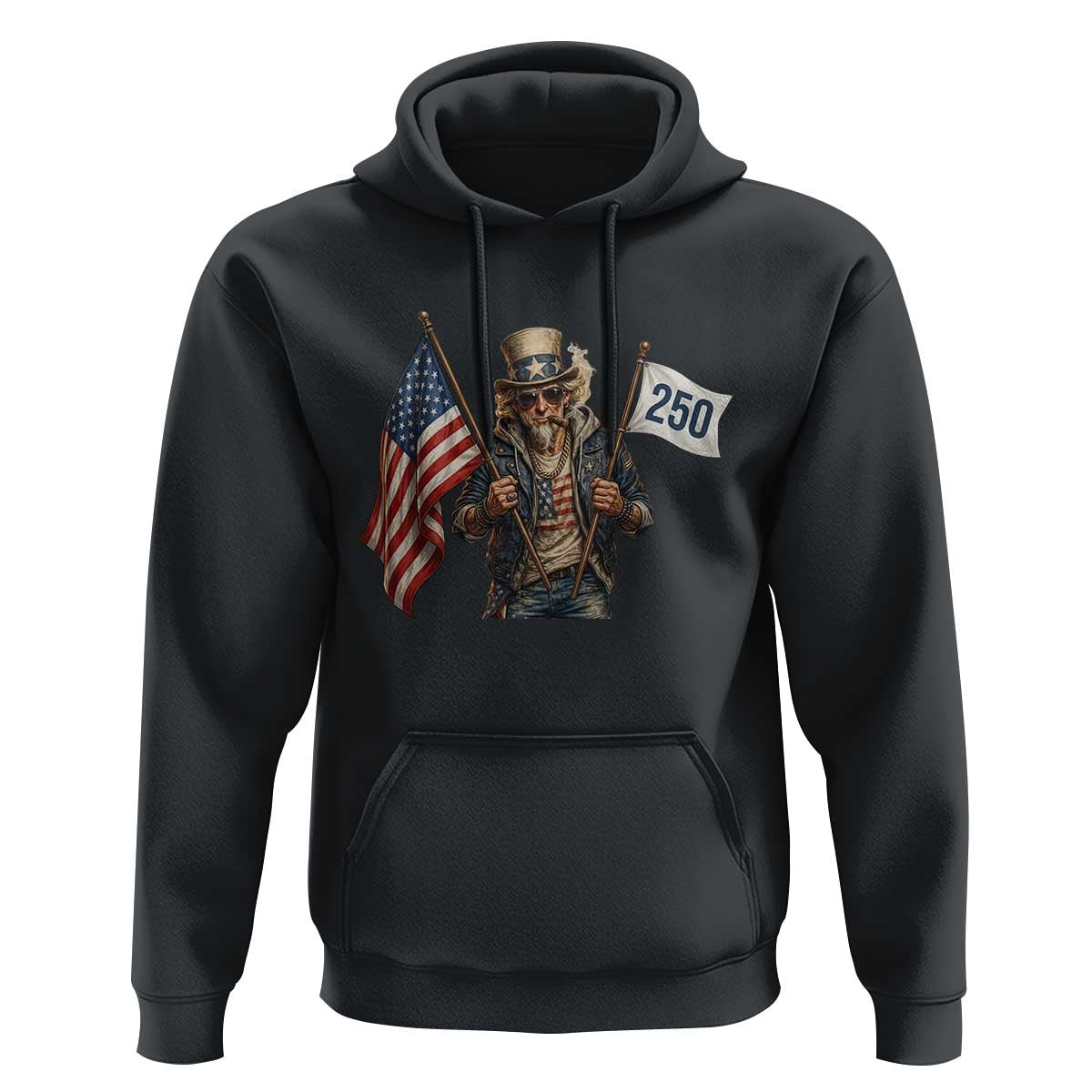Patriotic Uncle Sam Celebrating 250 Years America Hoodie
