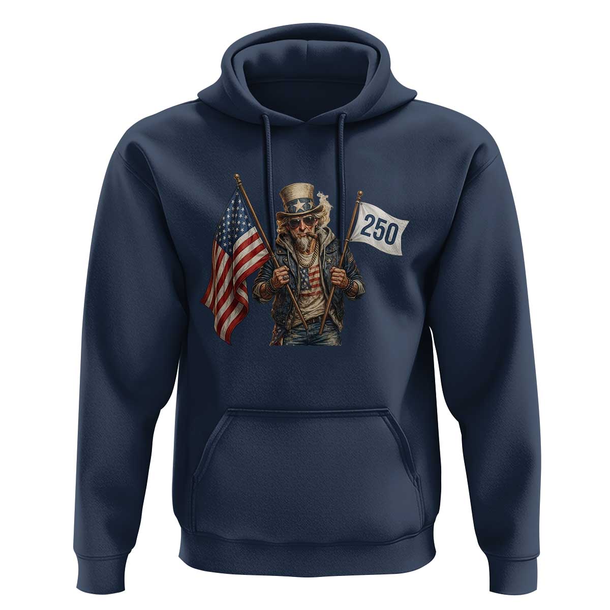 Patriotic Uncle Sam Celebrating 250 Years America Hoodie