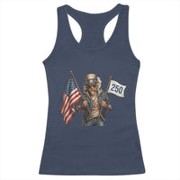 Patriotic Uncle Sam Celebrating 250 Years America Racerback Tank Top