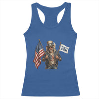 Patriotic Uncle Sam Celebrating 250 Years America Racerback Tank Top