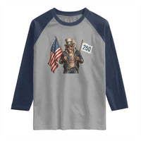 Patriotic Uncle Sam Celebrating 250 Years America Raglan Shirt