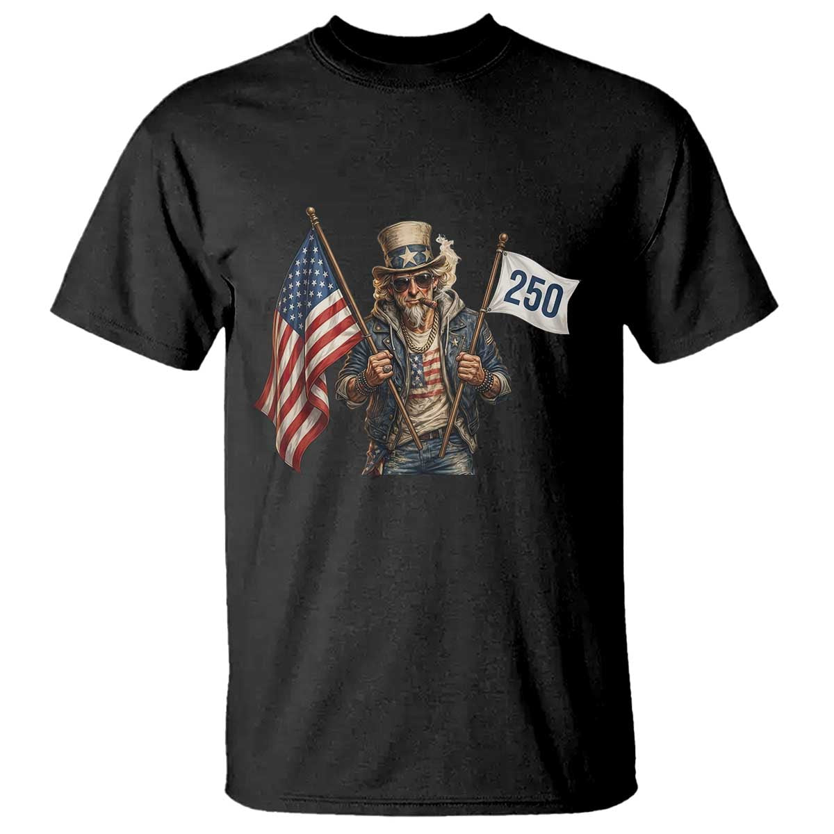 Patriotic Uncle Sam Celebrating 250 Years America T Shirt