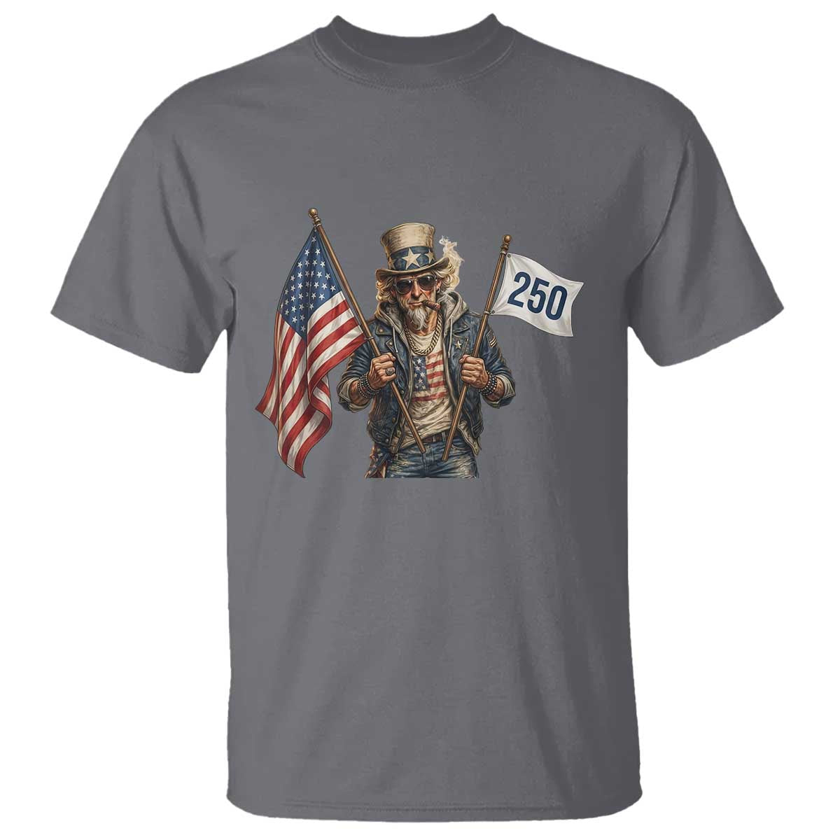 Patriotic Uncle Sam Celebrating 250 Years America T Shirt