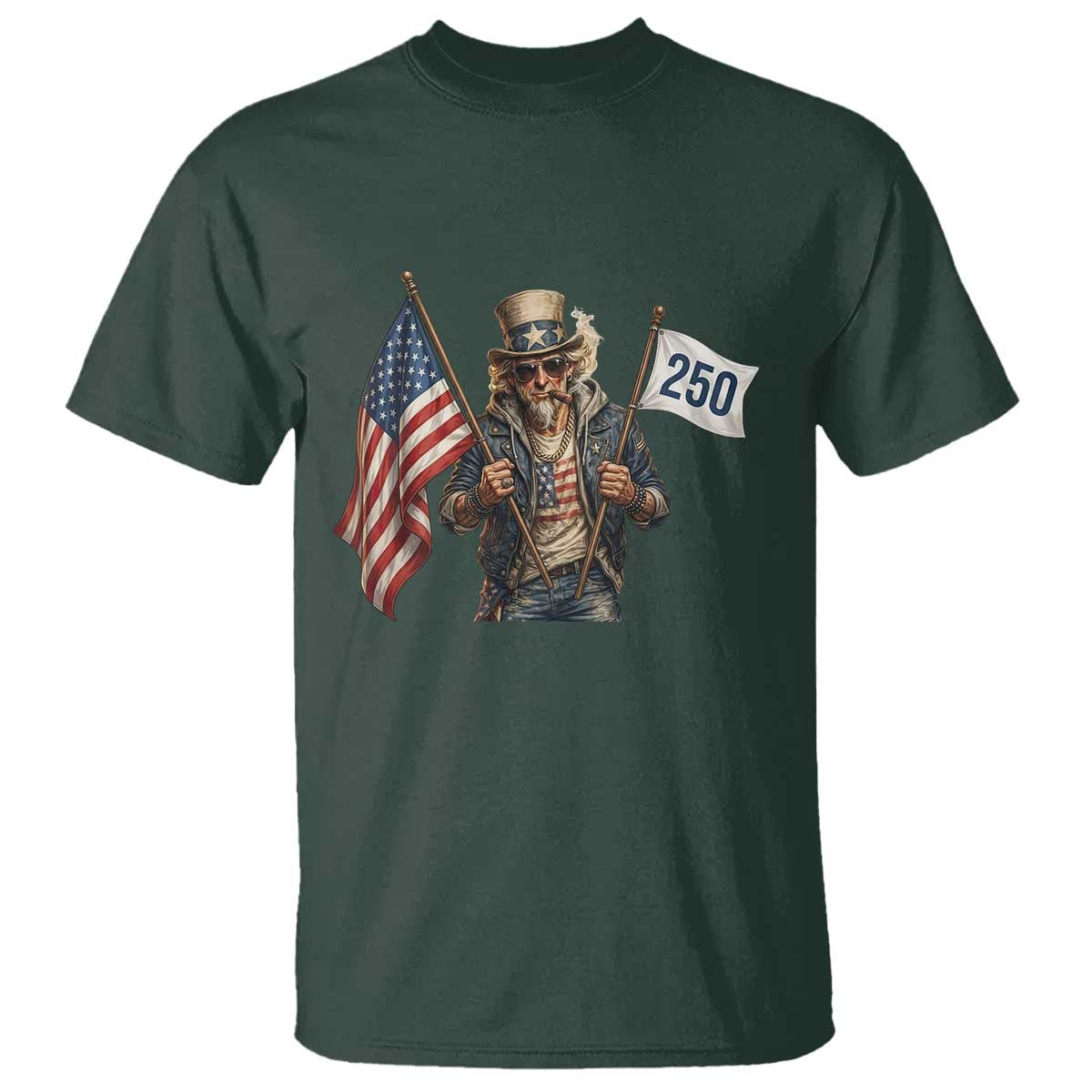 Patriotic Uncle Sam Celebrating 250 Years America T Shirt