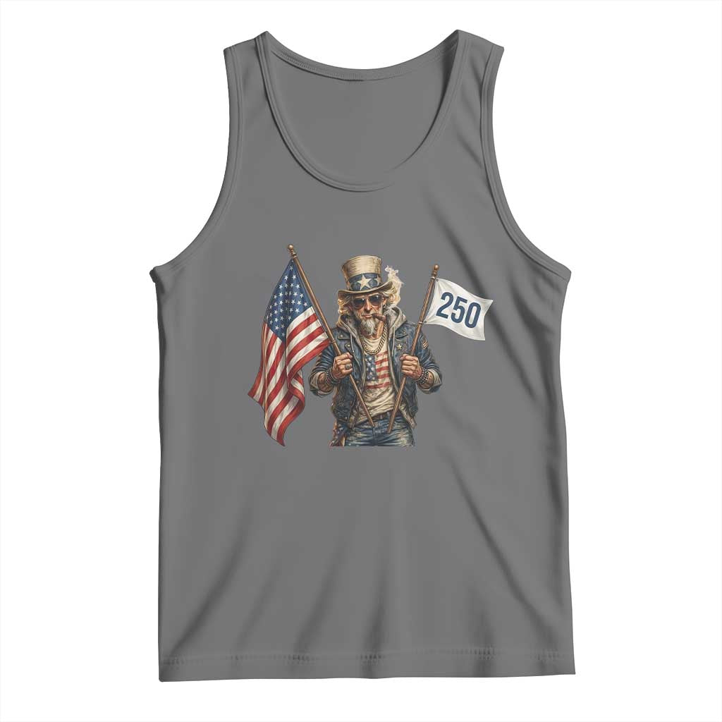 Patriotic Uncle Sam Celebrating 250 Years America Tank Top