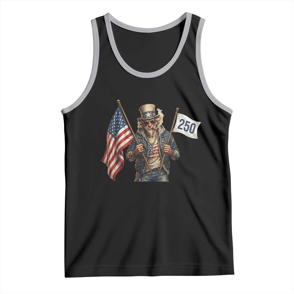 Patriotic Uncle Sam Celebrating 250 Years America Tank Top
