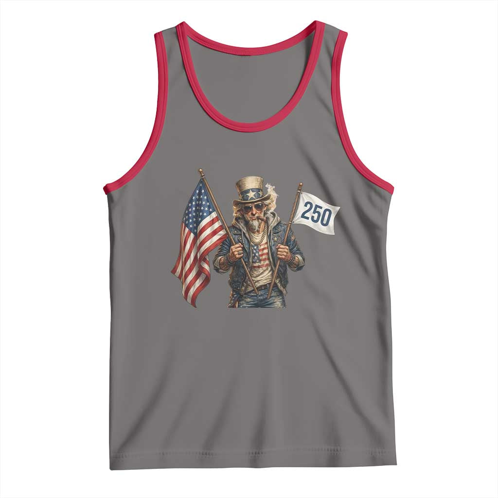 Patriotic Uncle Sam Celebrating 250 Years America Tank Top