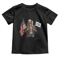 Patriotic Uncle Sam Celebrating 250 Years America Toddler T Shirt