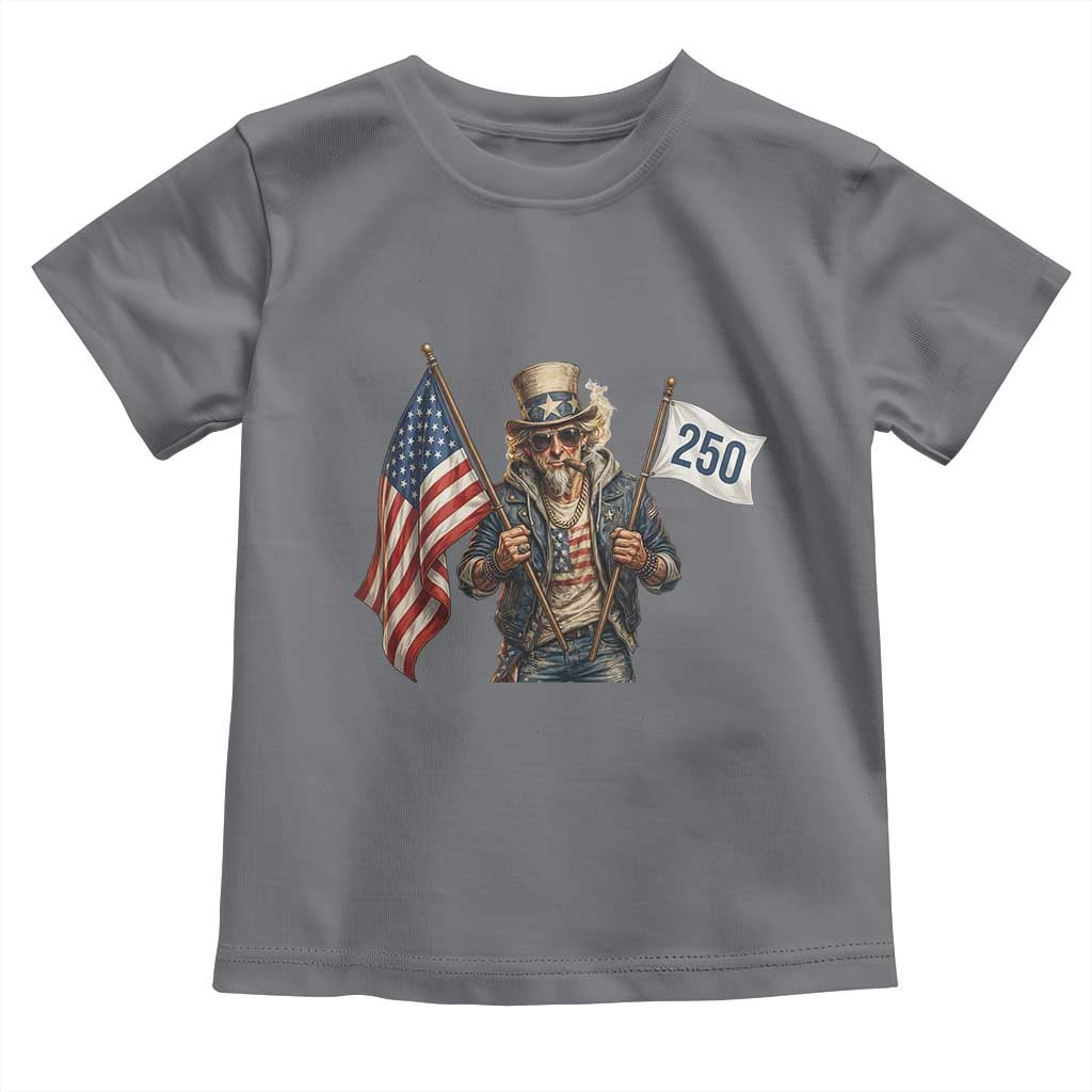 Patriotic Uncle Sam Celebrating 250 Years America Toddler T Shirt