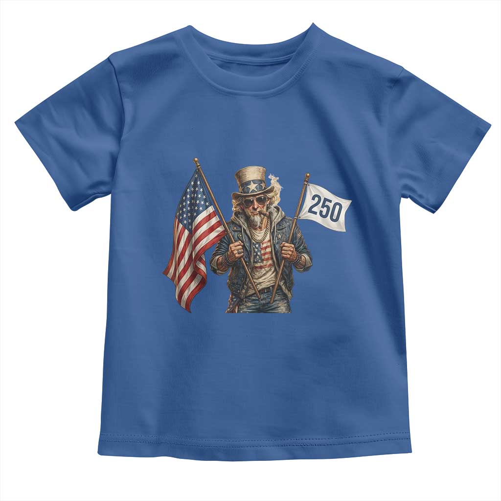 Patriotic Uncle Sam Celebrating 250 Years America Toddler T Shirt
