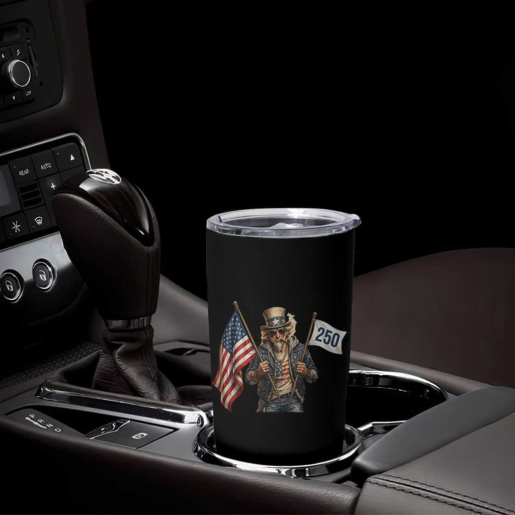 Patriotic Uncle Sam Celebrating 250 Years America Tumbler Cup