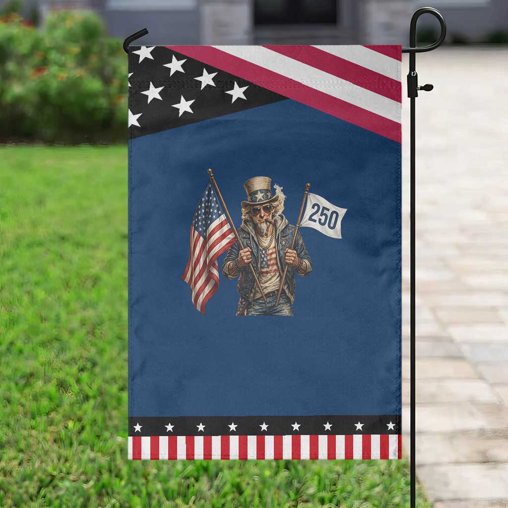 Patriotic Uncle Sam Celebrating 250 Years America Garden Flag