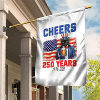 Vintage Cat Uncle Sam Garden Flag Cheers To 250 Years