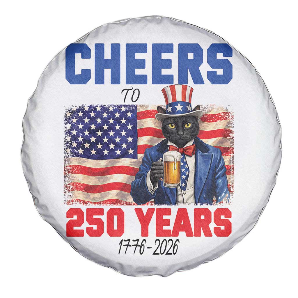 Vintage Cat Uncle Sam Spare Tire Cover Cheers To 250 Years