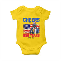 Vintage Cat Uncle Sam Baby Onesie Cheers To 250 Years