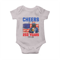 Vintage Cat Uncle Sam Baby Onesie Cheers To 250 Years