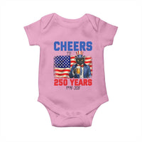 Vintage Cat Uncle Sam Baby Onesie Cheers To 250 Years
