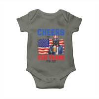 Vintage Cat Uncle Sam Baby Onesie Cheers To 250 Years