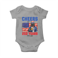 Vintage Cat Uncle Sam Baby Onesie Cheers To 250 Years
