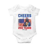 Vintage Cat Uncle Sam Baby Onesie Cheers To 250 Years