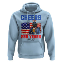 Vintage Cat Uncle Sam Hoodie Cheers To 250 Years