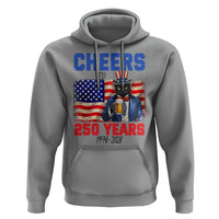 Vintage Cat Uncle Sam Hoodie Cheers To 250 Years