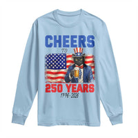 Vintage Cat Uncle Sam Long Sleeve Shirt Cheers To 250 Years