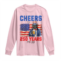 Vintage Cat Uncle Sam Long Sleeve Shirt Cheers To 250 Years