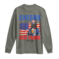 Vintage Cat Uncle Sam Long Sleeve Shirt Cheers To 250 Years