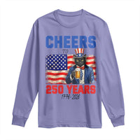 Vintage Cat Uncle Sam Long Sleeve Shirt Cheers To 250 Years