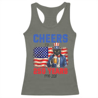 Vintage Cat Uncle Sam Racerback Tank Top Cheers To 250 Years
