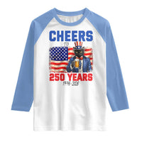 Vintage Cat Uncle Sam Raglan Shirt Cheers To 250 Years